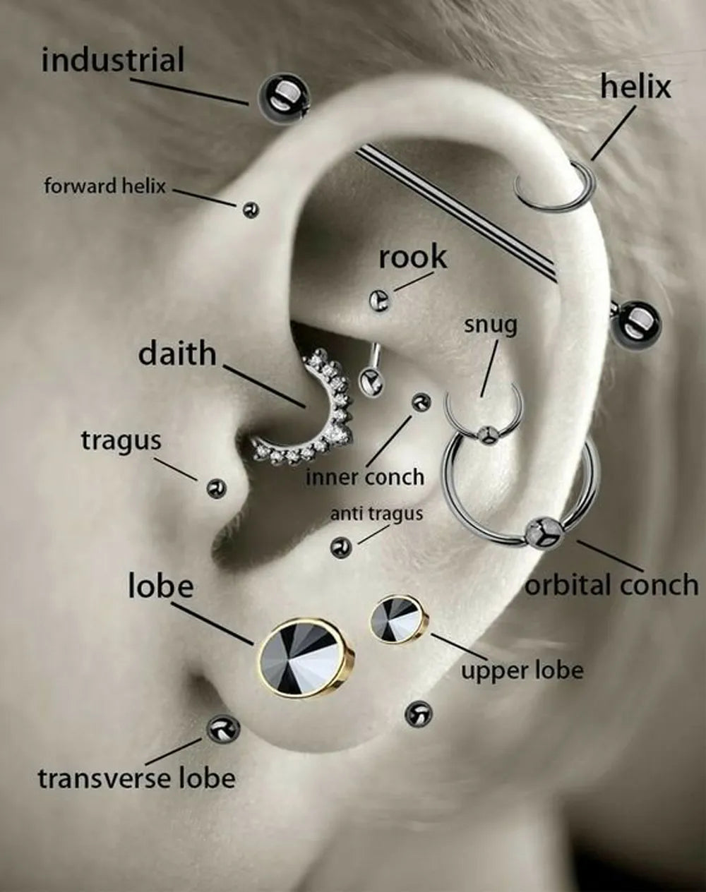 1PC Fake Piercing Ear Clip