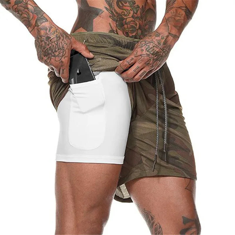 Shorts Men 2 in 1 Sports Shorts