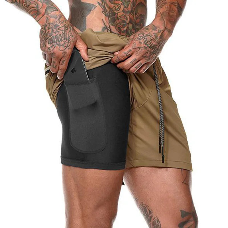 Shorts Men 2 in 1 Sports Shorts