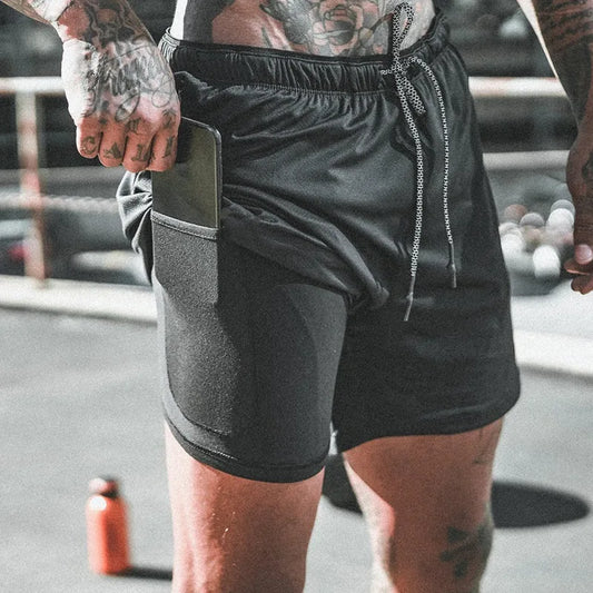 Shorts Men 2 in 1 Sports Shorts