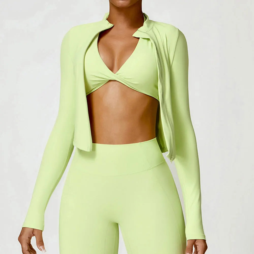 Women's Gym Exercise Shirt Yoga Long Sleeve Sportswear Top