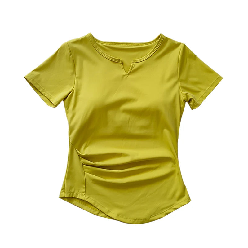 V-neck Tie Breast Pad Yoga Suit