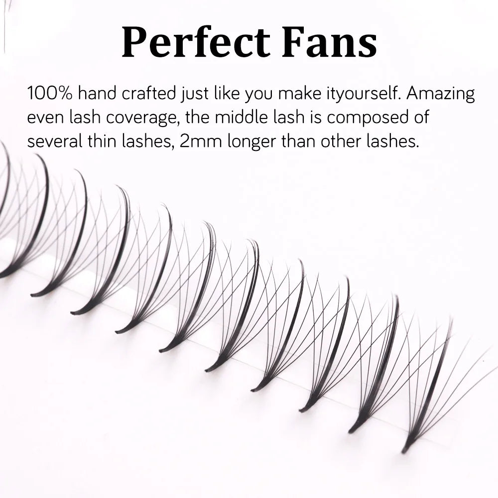 Wispy Premade Fans Pointy Base