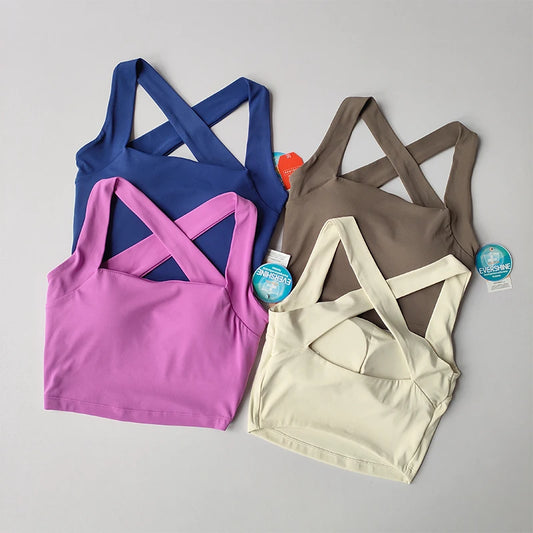 Naked Seamless Cross Back Sports Bra