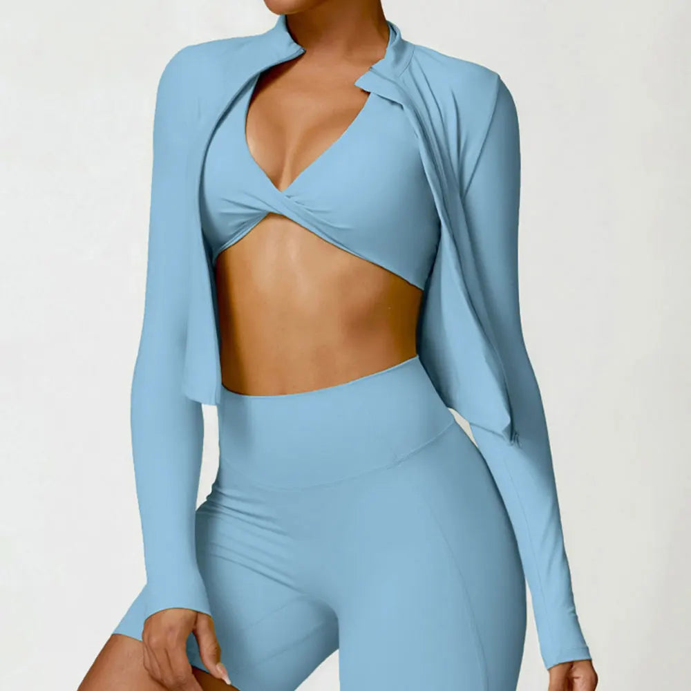Women's Gym Exercise Shirt Yoga Long Sleeve Sportswear Top