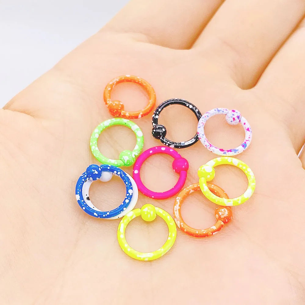 Kozi Trends 10pcs/lot Mixed Color Stainless Steel Piercing Set