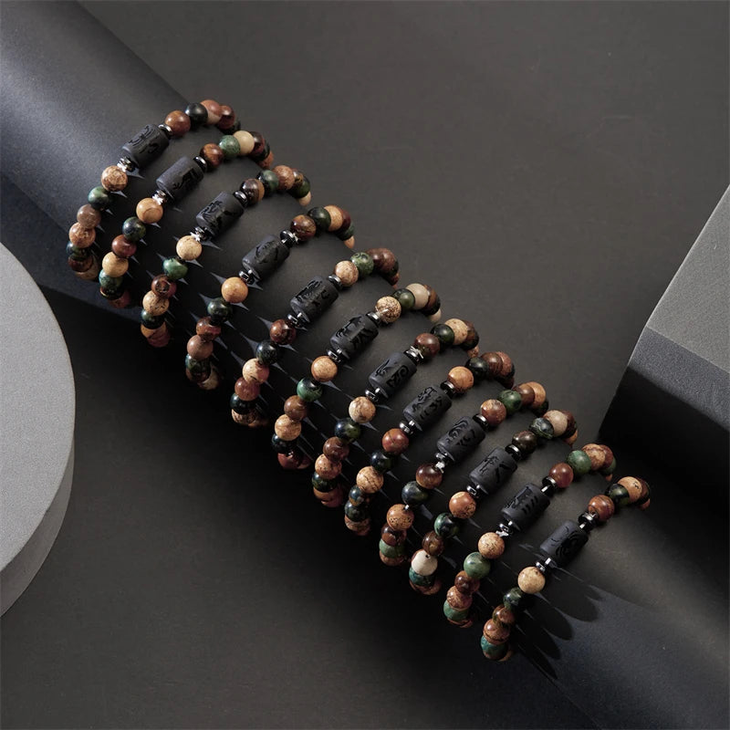 Kozi Trends 12 Constellation Natural Stone Bracelet
