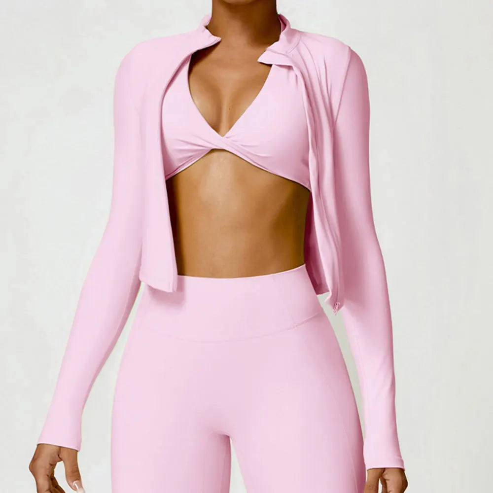 Women's Gym Exercise Shirt Yoga Long Sleeve Sportswear Top