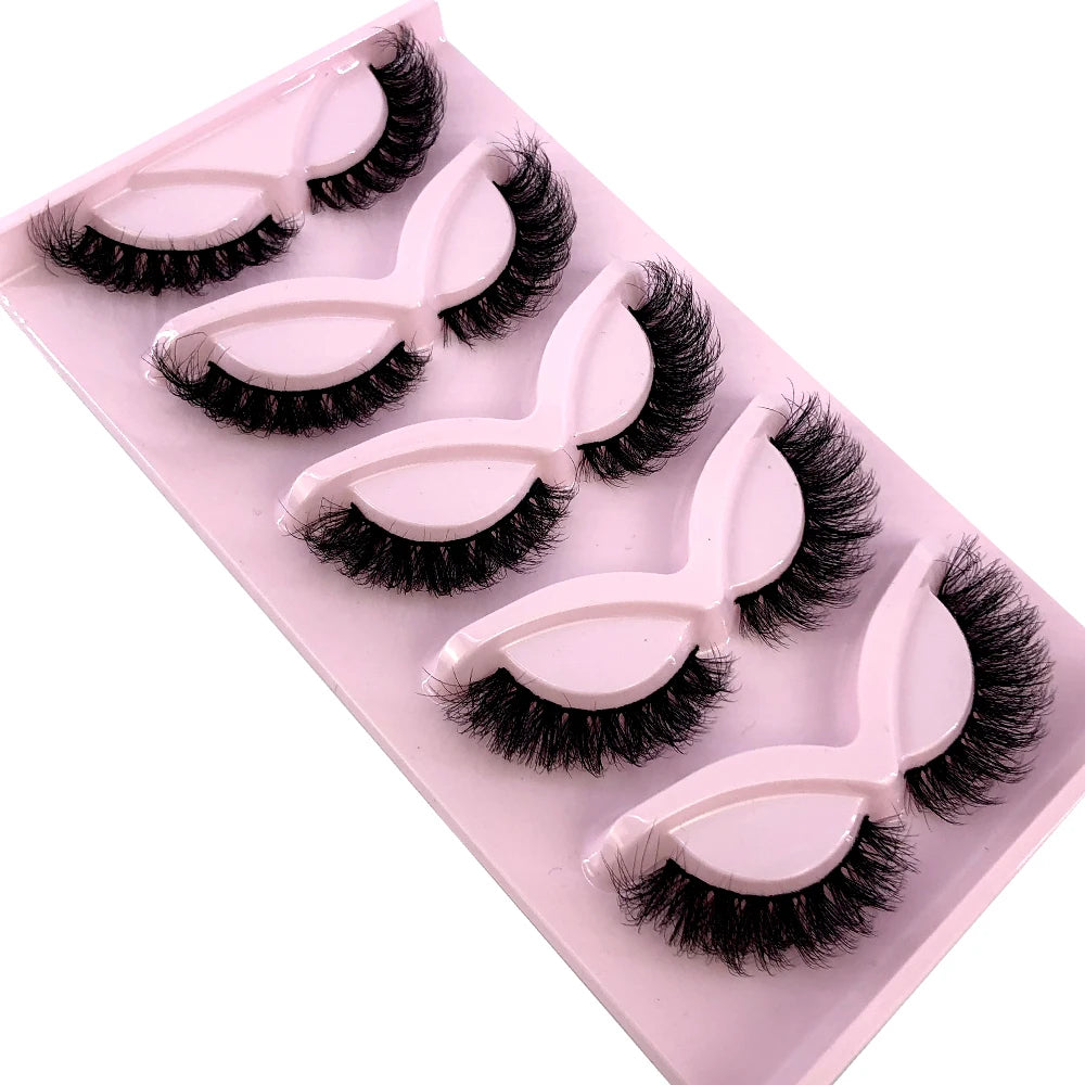 Cat Eye 5 Pairs Mink False Eyelashes