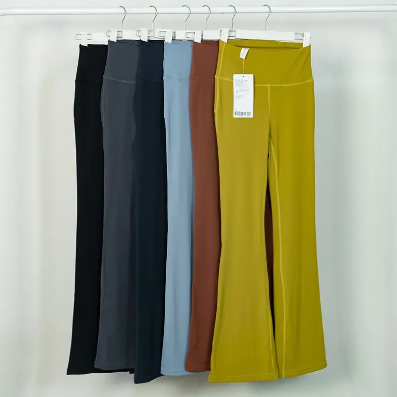 Women High Waist Elasticity Flared Pants