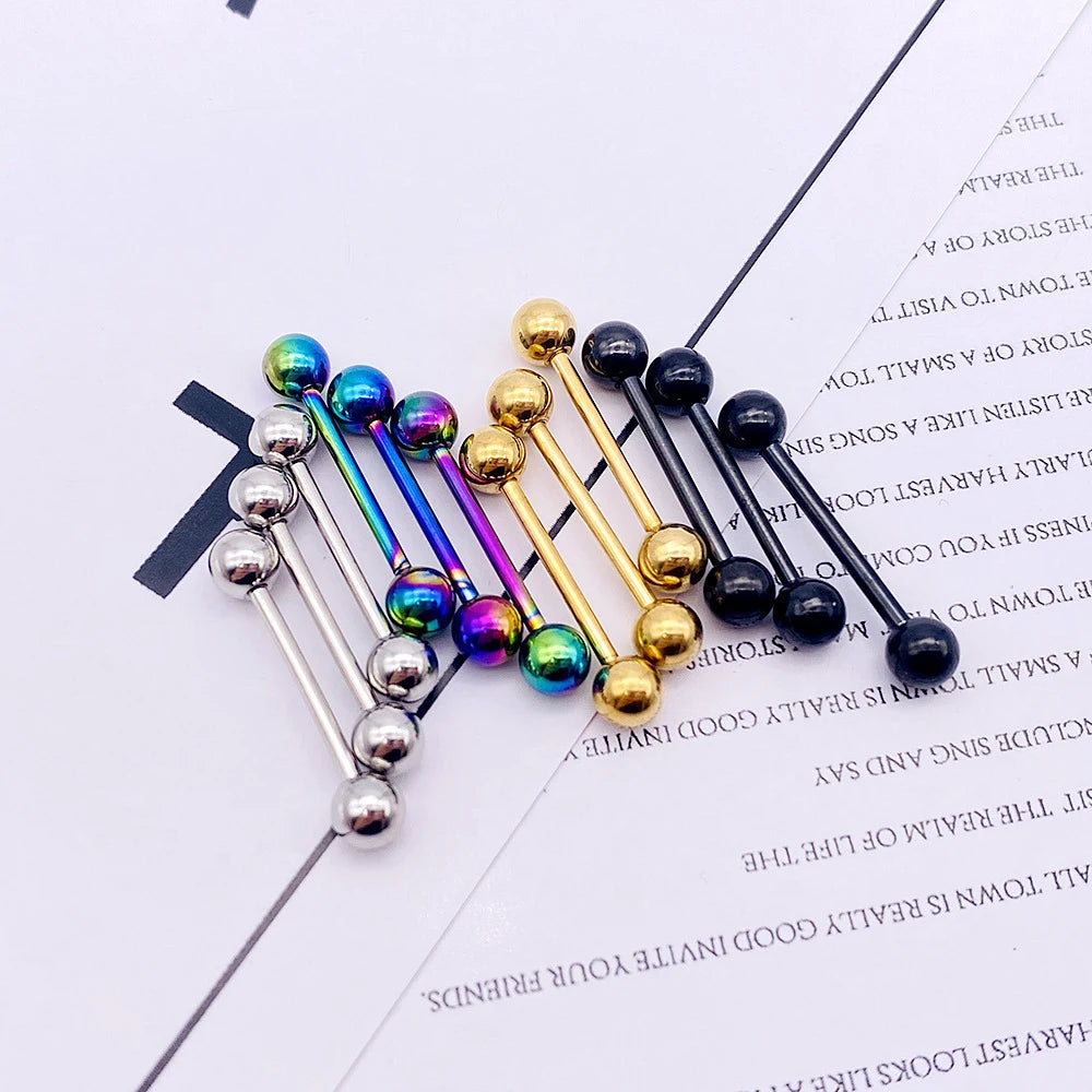 Kozi Trends' 10pcs/lot Stainless Steel Tongue Ring Stud Earrings