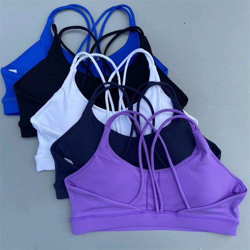 Women Cross Straps Sports Bra