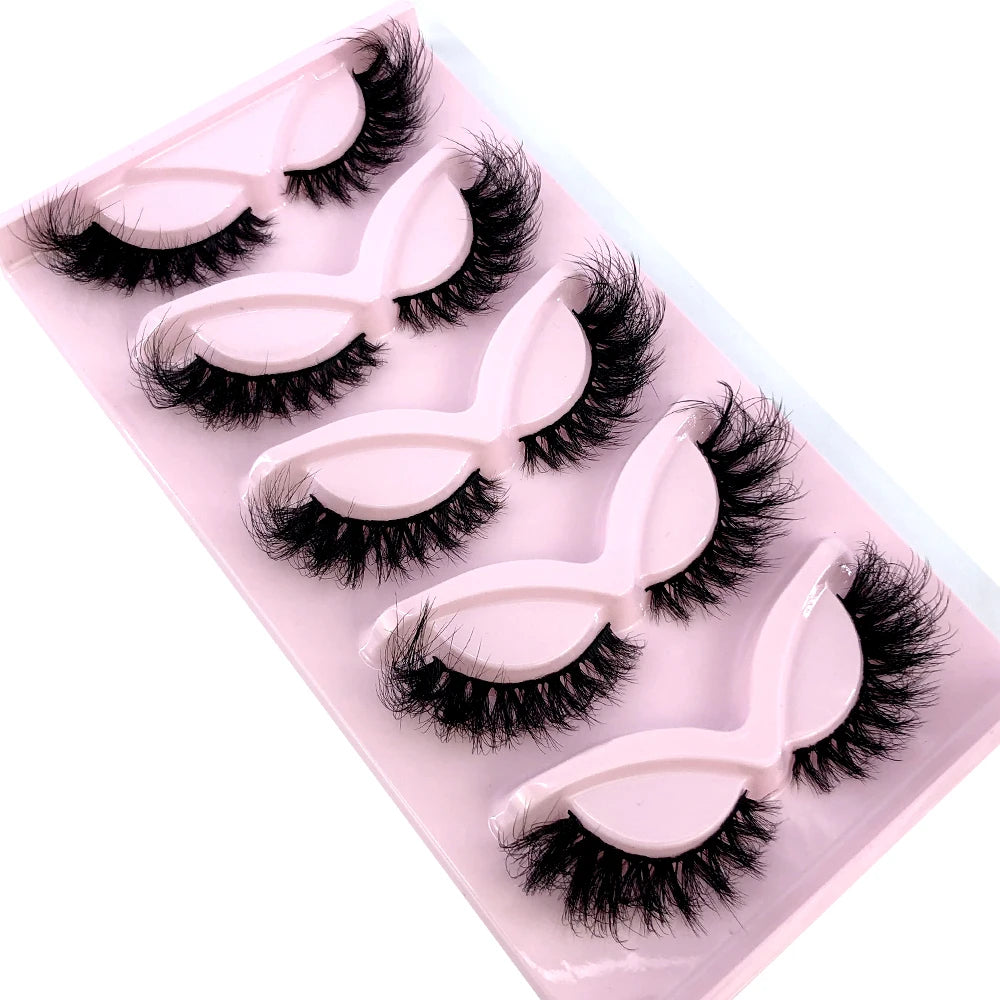 Cat Eye 5 Pairs Mink False Eyelashes