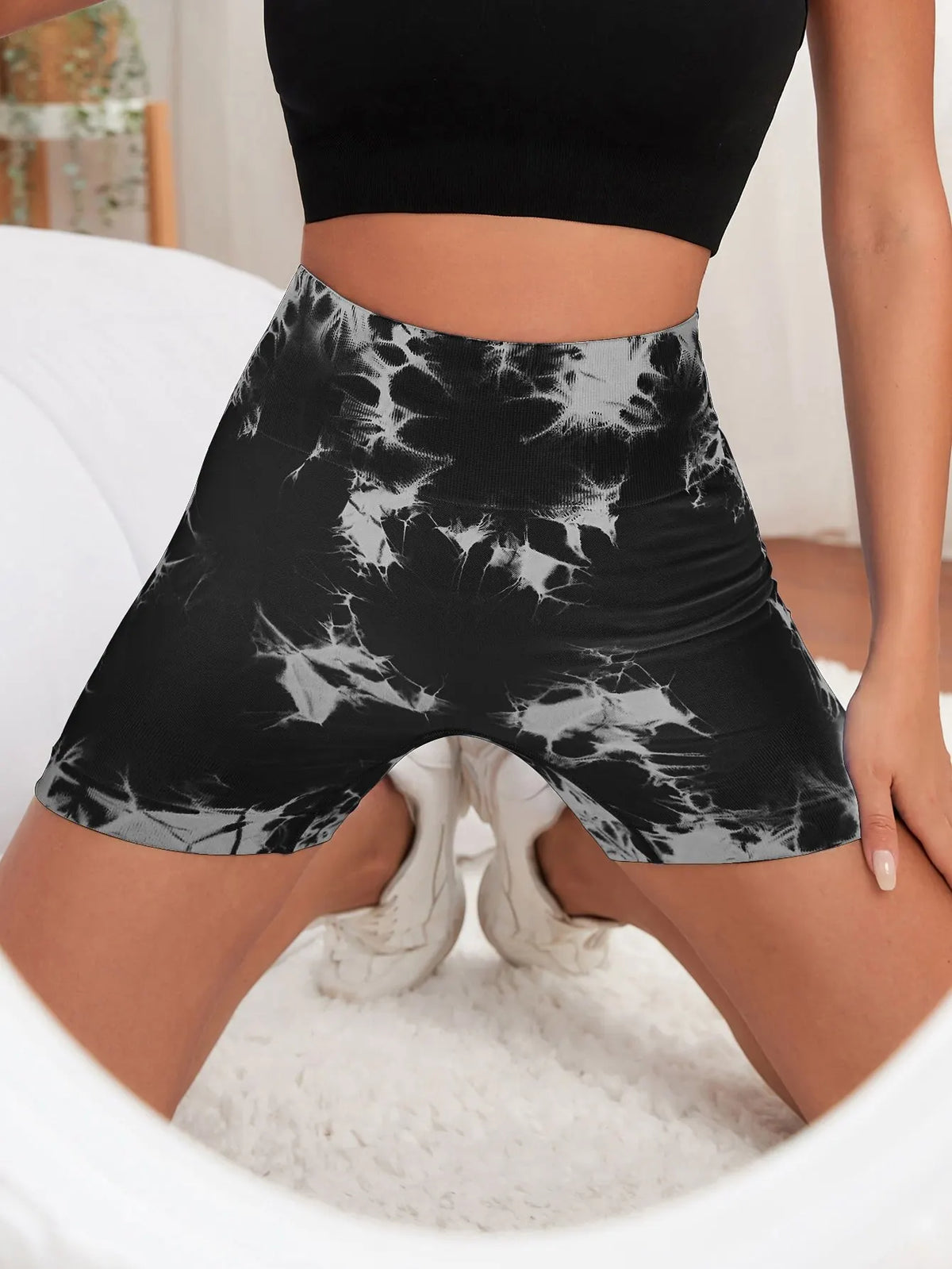 Kozi Seamless Tie Dye Yoga Shorts