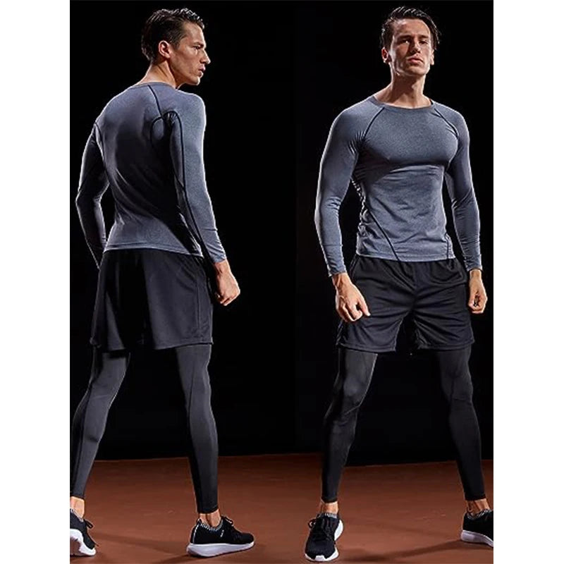 Long Sleeve T Shirt Men Elastic