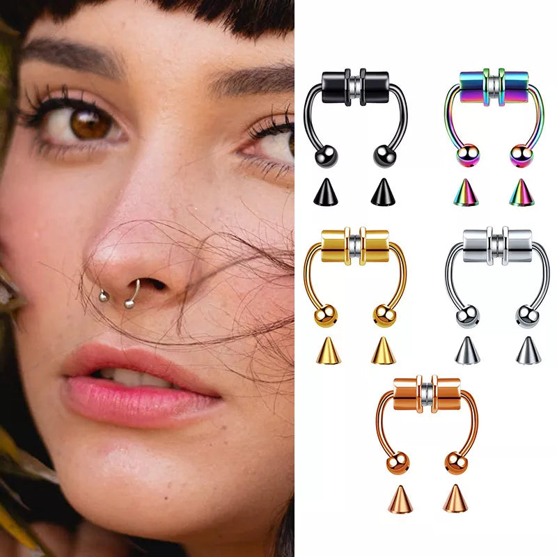 Magnetic Fake Nose Ring Hoop Set by DrPerfect