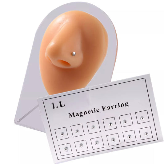 Kozi Trends 12PCS/Card Magnetic Fake Cheater Earring Set - Effortless Style, No Piercing Required!