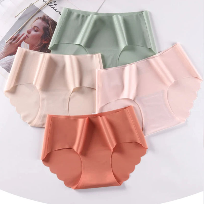 3Pcs/Set Seamless Underwear Silk