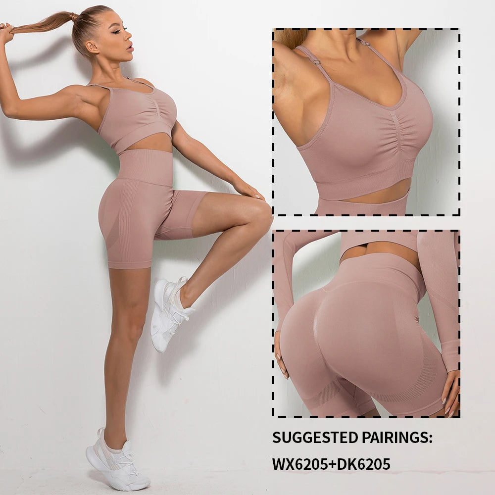Vanzvansi Seamless Fitness Suit 2 Pieces Yoga Set