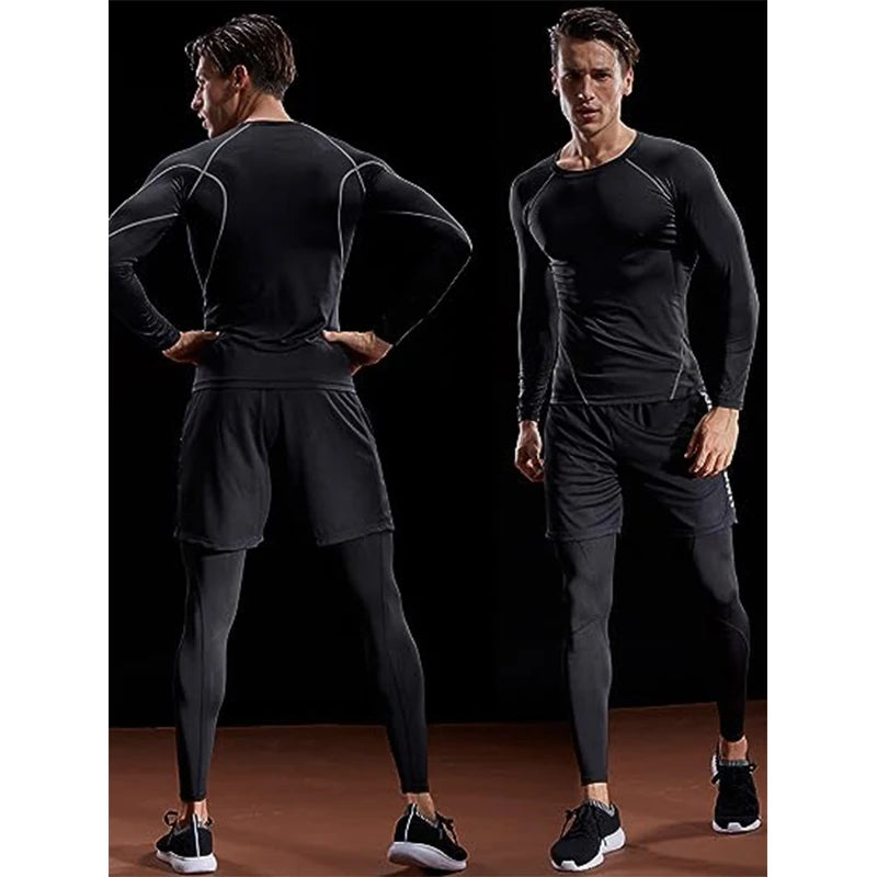 Long Sleeve T Shirt Men Elastic