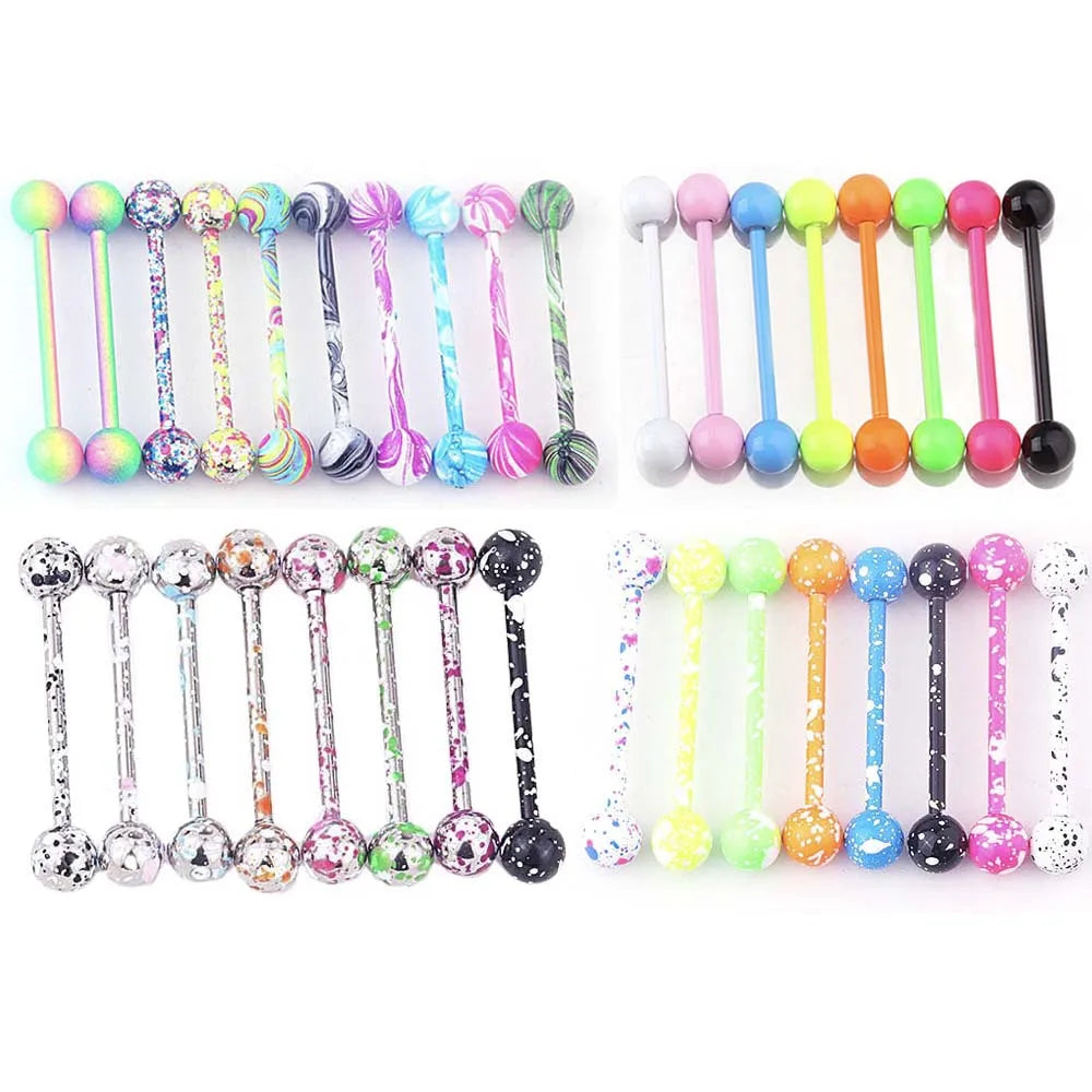 Kozi Trends 10pcs/lot Mixed Color Stainless Steel Piercing Set