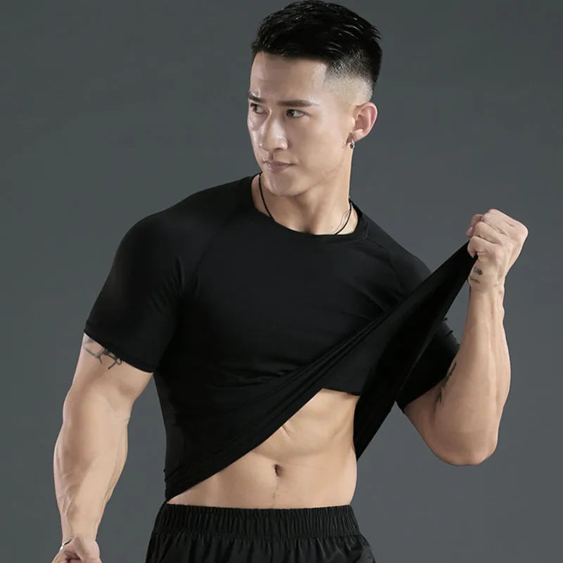 Fitness T-Shirts Shirt Elastic