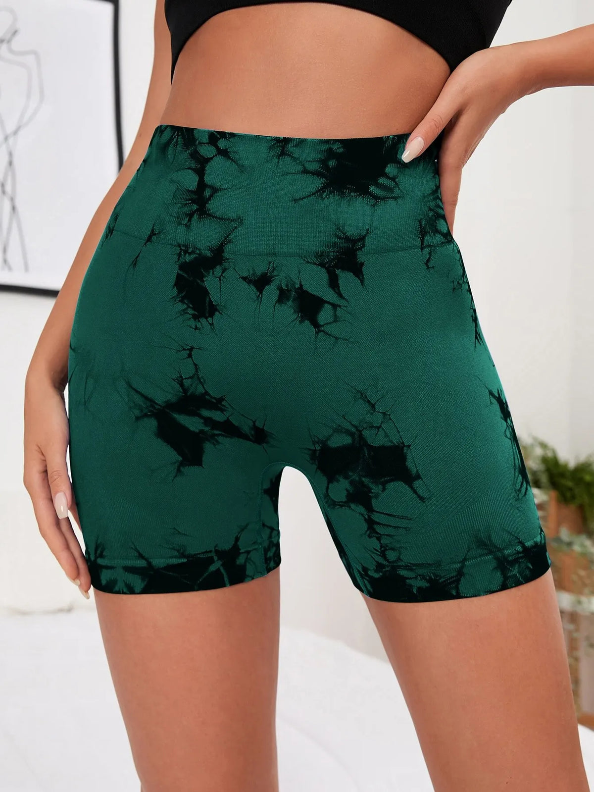 Kozi Seamless Tie Dye Yoga Shorts