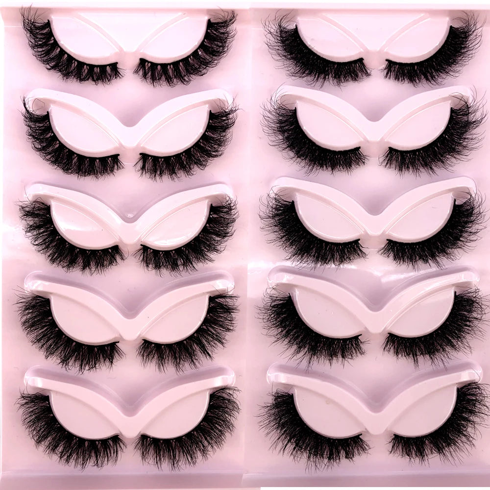 Cat Eye 5 Pairs Mink False Eyelashes