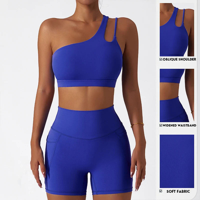 KoziFlex One-Shoulder Sports Bra