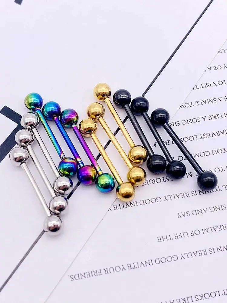 Kozi Trends' 10pcs/lot Stainless Steel Tongue Ring Stud Earrings