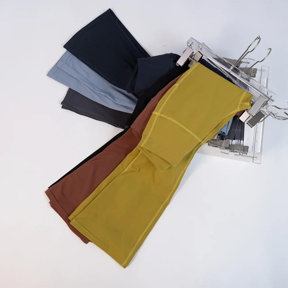 Women High Waist Elasticity Flared Pants