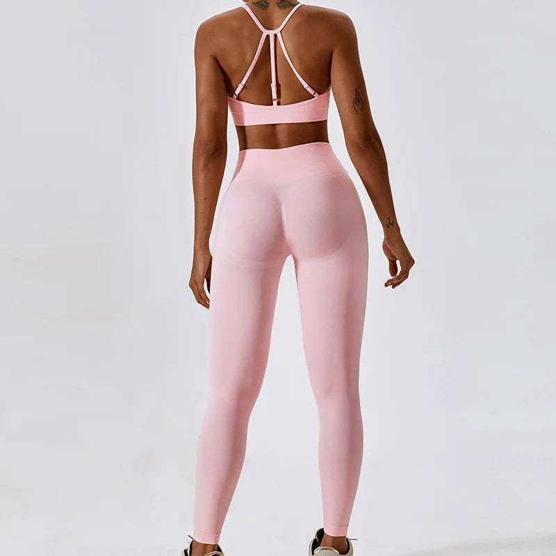 Yoga Set Women 2 Piece Seamless