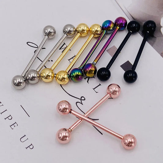 Kozi Trends' 10pcs/lot Stainless Steel Tongue Ring Stud Earrings