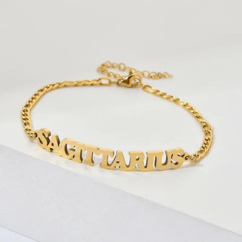 Kozi Trends Charm Stainless Steel Zodiac Bracelet