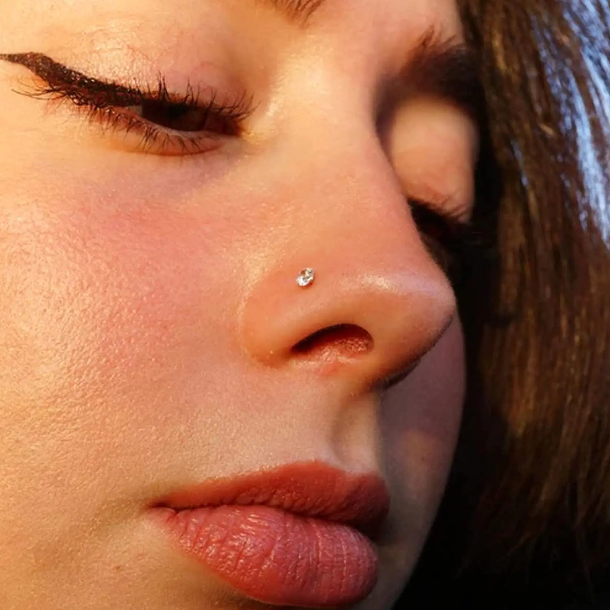 Kozi Trends 5Pcs CZ Gem Surgical Nose Piercing Stud