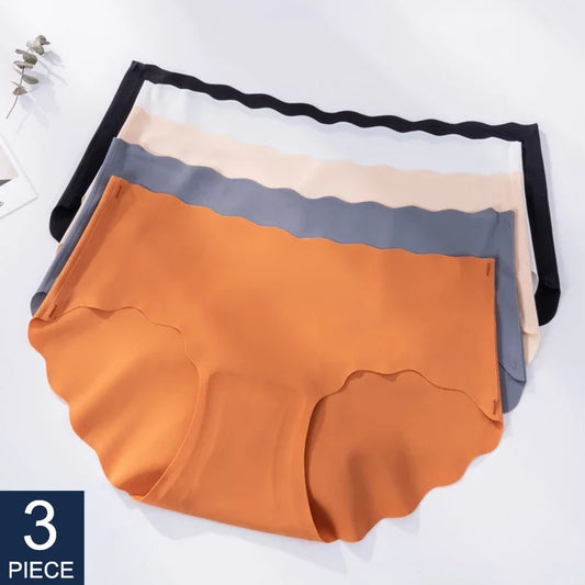 3Pcs/Set Seamless Underwear Silk