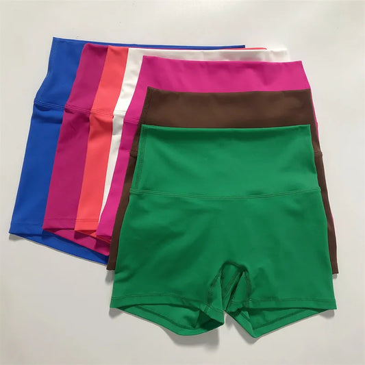 Kozi Trends Sexy Solid Color High Waist Yoga Short Leggings
