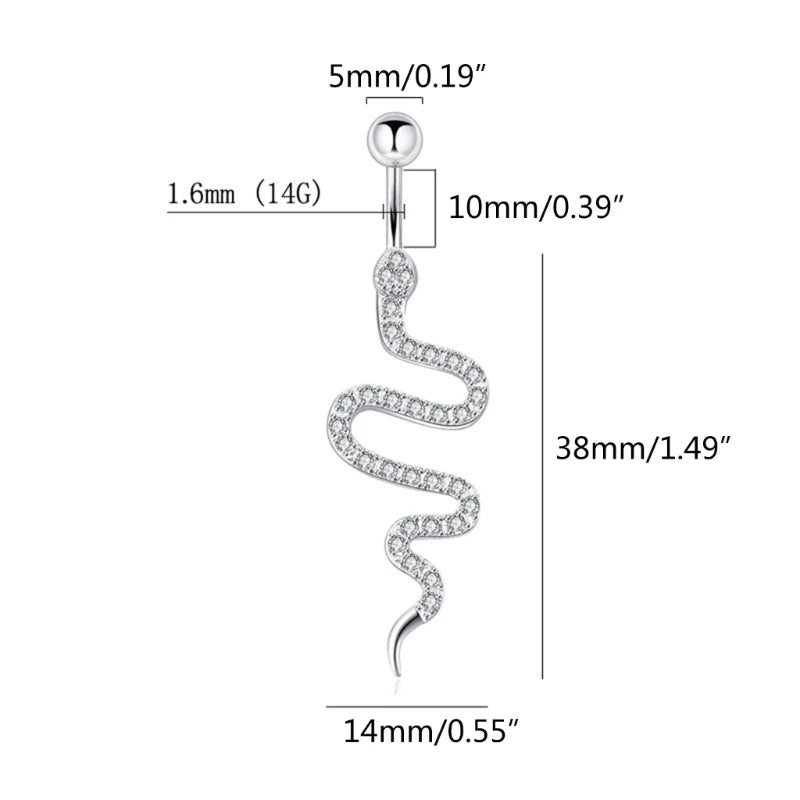 Snake Design Belly Button Rings by DrPerfect
