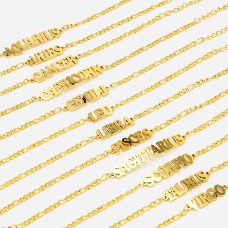 Kozi Trends Charm Stainless Steel Zodiac Bracelet