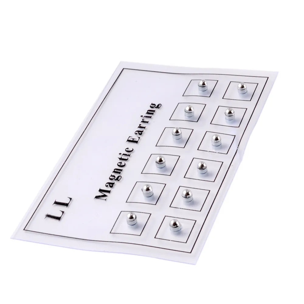 Kozi Trends 12PCS/Card Magnetic Fake Cheater Earring Set - Effortless Style, No Piercing Required!