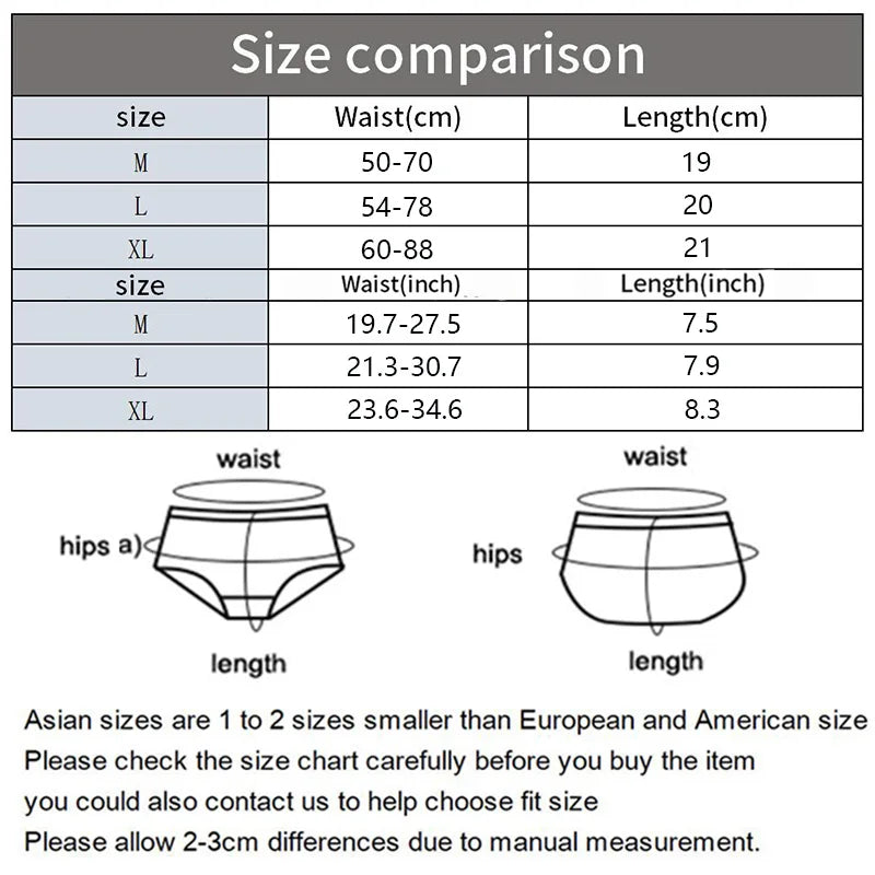 3Pcs/Set Seamless Underwear Silk